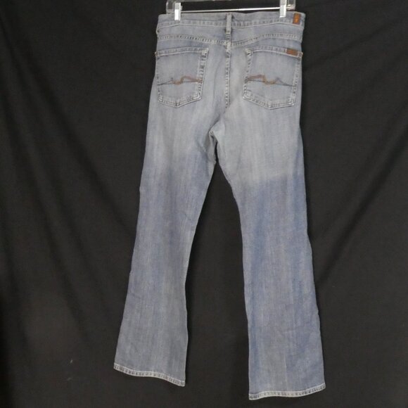 7 FOR ALL MANKIND | size 36 | Faded Blue Denim Jeans | Made In The USA - Picture 2 of 15